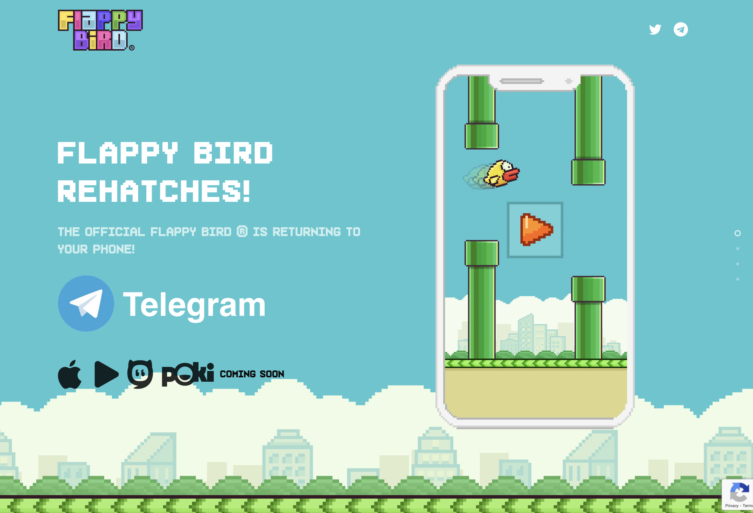 The flappybird.org home page on September 12th 2024