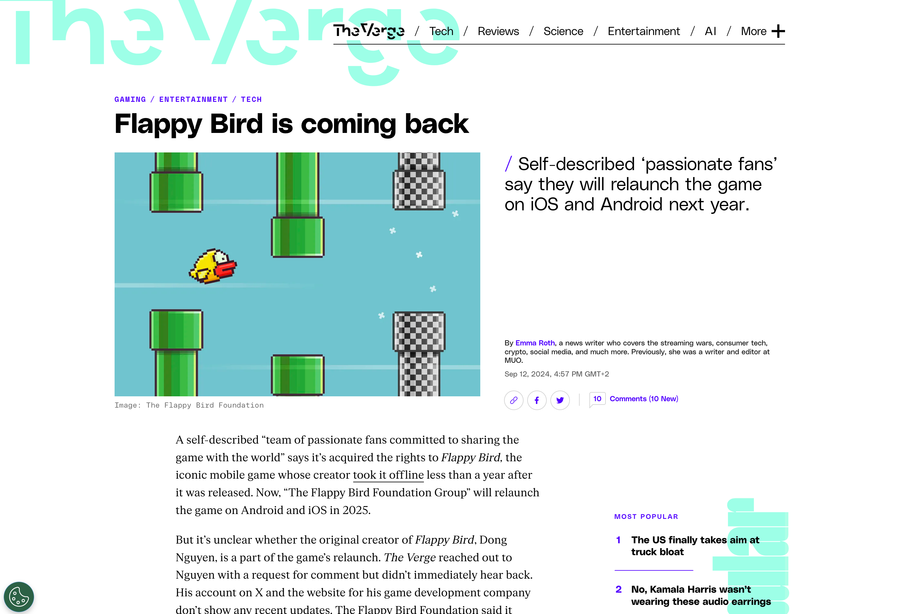 An article about Flappy Bird